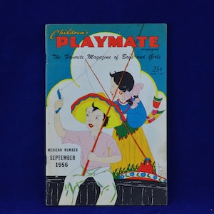 September 1956 Children&#39;s Playmate Magazine Vol. 28 #4 - Paper Doll, Comics, Stories, Puzzles, Games, Things to Make, Verses, Contest