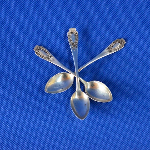 Alvin Sterling Silver Demitasse Spoons - Apollo 1900 Pattern - Set