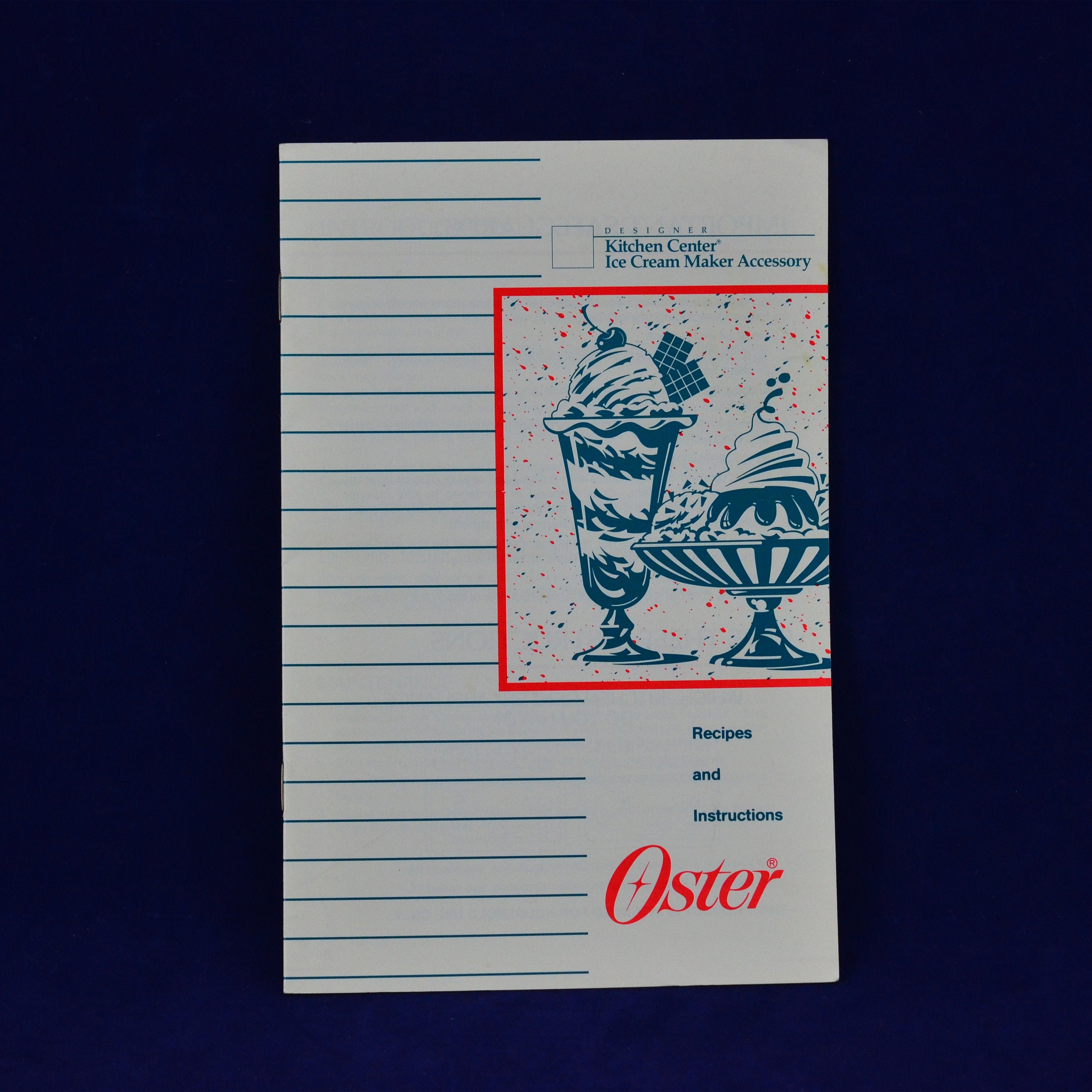 Oster kitchen center ice cream maker manual deals