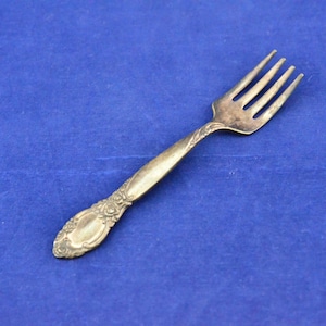 Ballad-Country Lane by Oneida Silver Baby Fork by Oneida Community Silver Plate Child&#39;s Fork c 1953 - Toddler Fork - Silverware - Flatware