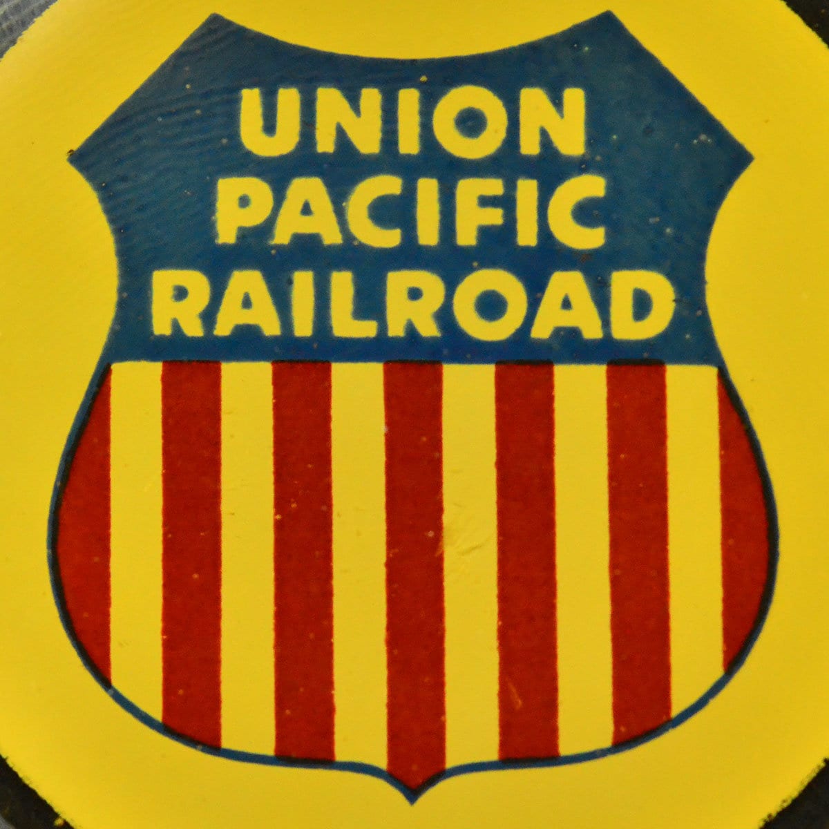 ヴィンテージ 1950 シールド ユニオン パシフィック鉄道ロゴ アンバー