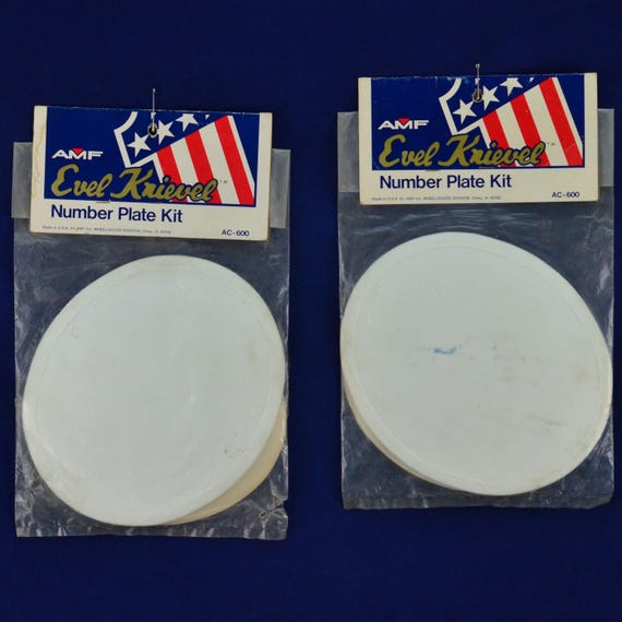 Choice of AMF Evel Knievel Bicycle Number Plate Kit - 2 Decal