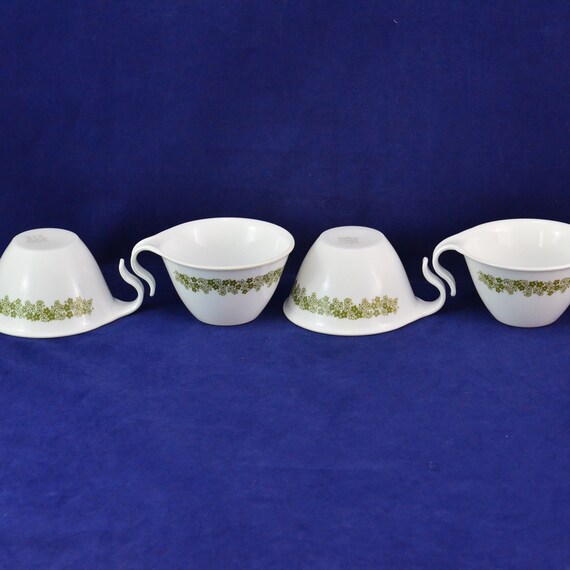Set of 4 Corelle Spring Blossom, Crazy Daisy Open Hook Handle Cups