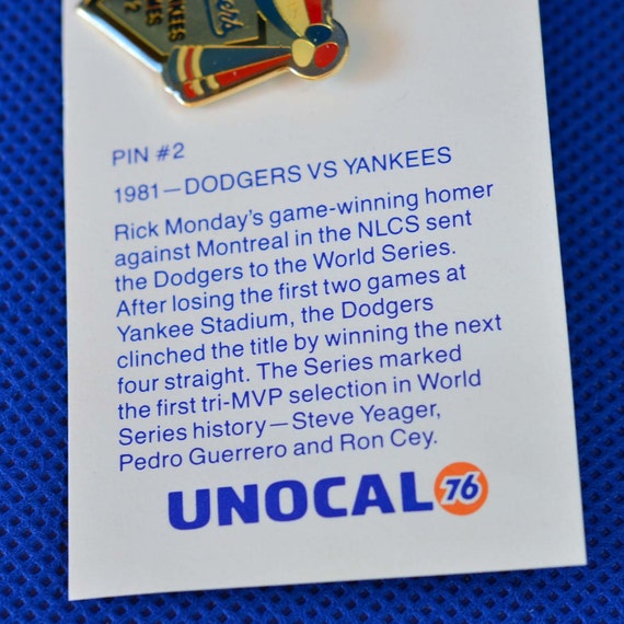 UNOCAL 76 ドジャース対ヤンキース ワールドシリーズ LA ピン #2 1989