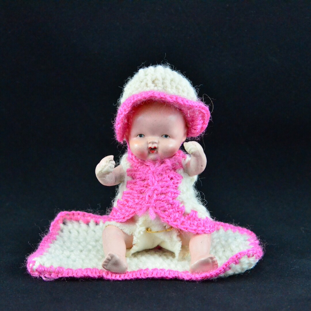 Antique Bisque Baby Doll - Jointed Shoulders & Hips - Open Mouth