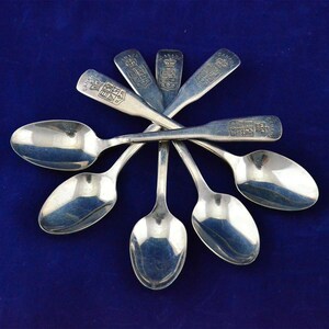 Canada&#39;s Centennial 100th Birthday Souvenir Demitasse Silver Spoons by International Silver – Set of Five - Flatware - Silverware
