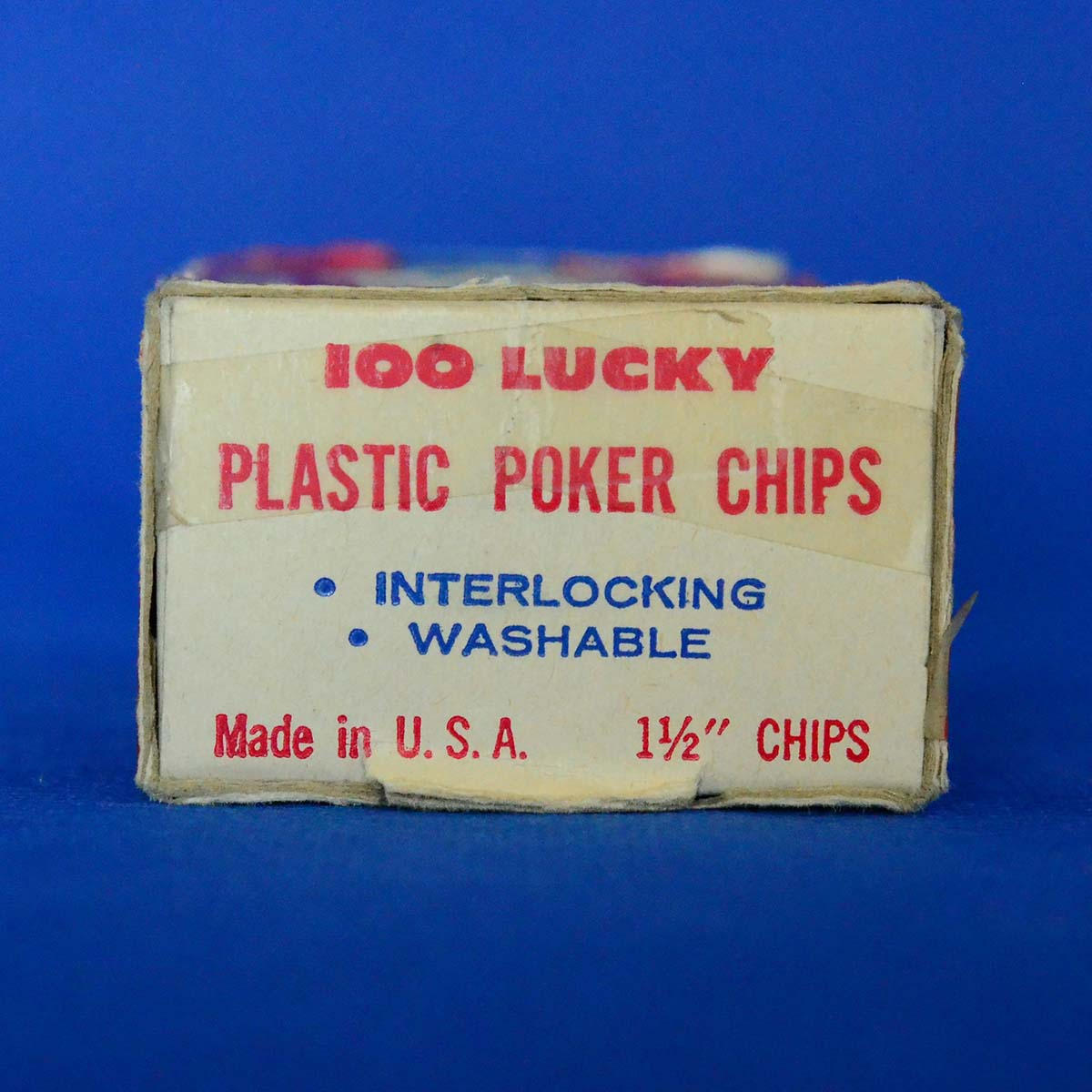 Vintage Lucky 100 Plastic Poker Chips Interlocking Etsy
