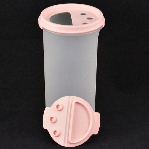 Vintage Tupperware Modular Mate Opaque Shaker #1641 With Pink