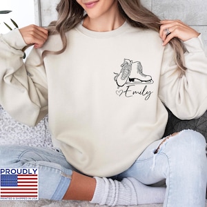 Custom Ice Skating Sweatshirt,Custom Figure Skater Hoodie,Personalized Skating Hoodie,Cute Ice Skating Gifts,Personalized shirt,C792