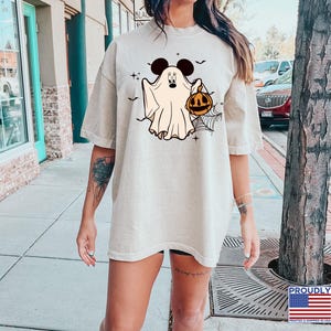 Retro Mickey Minnie Halloween Shirts, Mickey Ghost Sweatshirt, Mickey Halloween Shirt, Spooky Season Shirt,Disney Halloween,C567
