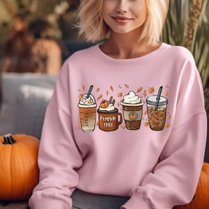 Pumpkin Latte Drink Cup, Pumpkin Spice Latte, Fall Coffee T shirt, Cute Fall Sweatshirt, Fall Autumn Shirt, fall Hoodie,C505