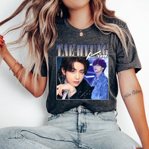 Kim Taehyung Shirt,Taehyung t-shirt,vintage Sweatshirt,Bts Shirt,kpop fan gift,kpop t-shirt, Unisex Garment Dyed T-Shirt ,C462