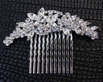 Butterfly Vintage Style Rhinestone Hair Comb for DIY Birdcage Veil or Fascinator - Art Deco Wedding Hair - Crystal Prom Jewelry