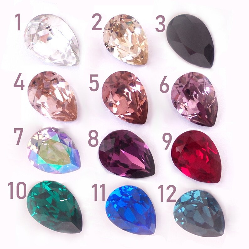 Blush Rose Gold Bridal Drop Earrings With Custom Color Etsy