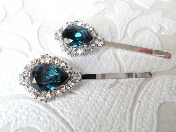 sapphire blue hair pins