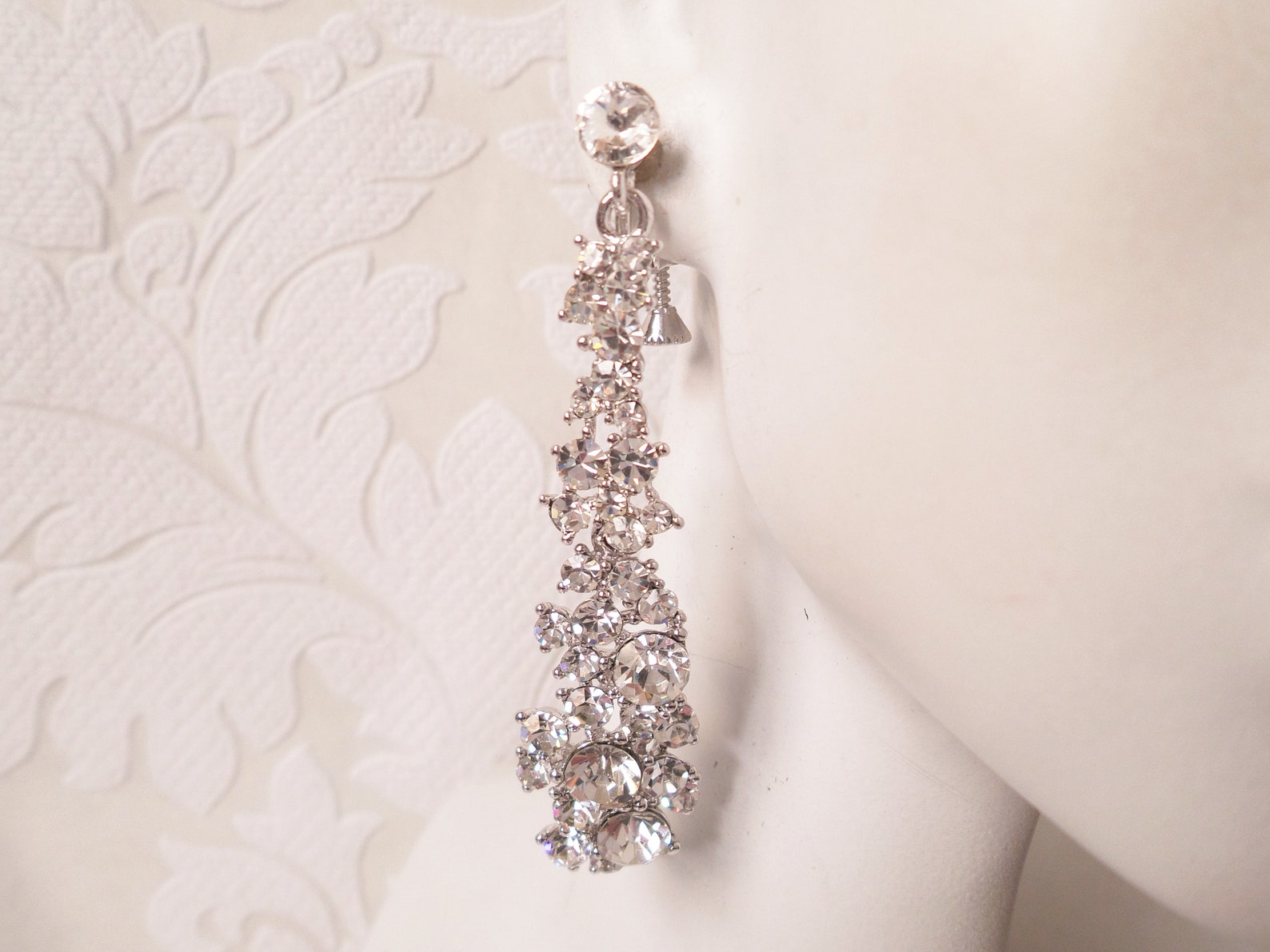 Statement Wedding Earrings and Hair Comb Jewelry Set With Etsy