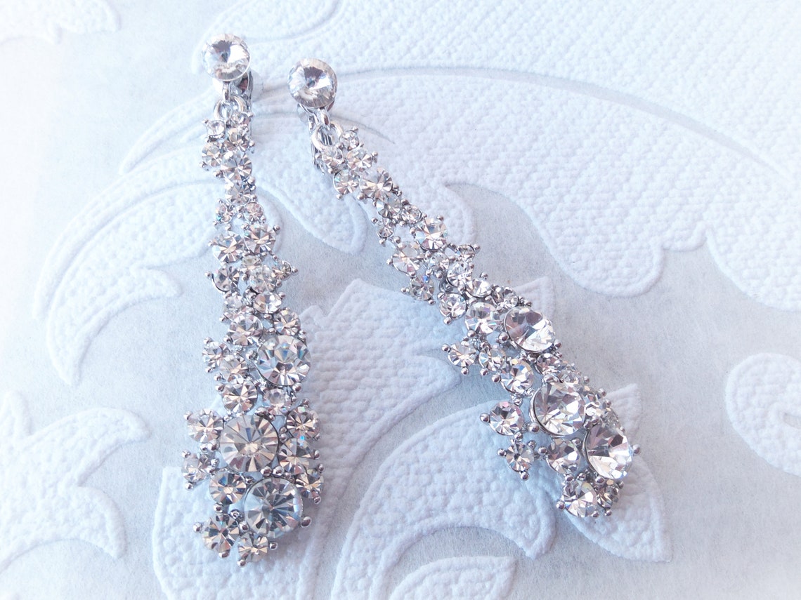 Statement Wedding Earrings and Hair Comb Jewelry Set With Etsy