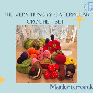 MADE TO ORDER | The Very Hungry Caterpillar Crochet Interactive Toy, Crochet Play Food