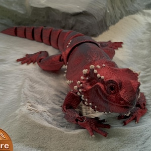 Flexible Bearded Dragon, Desk Pet, Fidget Toy, Articulated Lizard