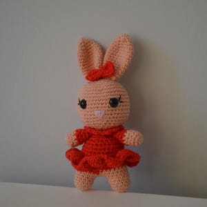Handmade Amigurumi Bunny – Crochet Plush Toy, Baby Gift, Soft Stuffed Animal