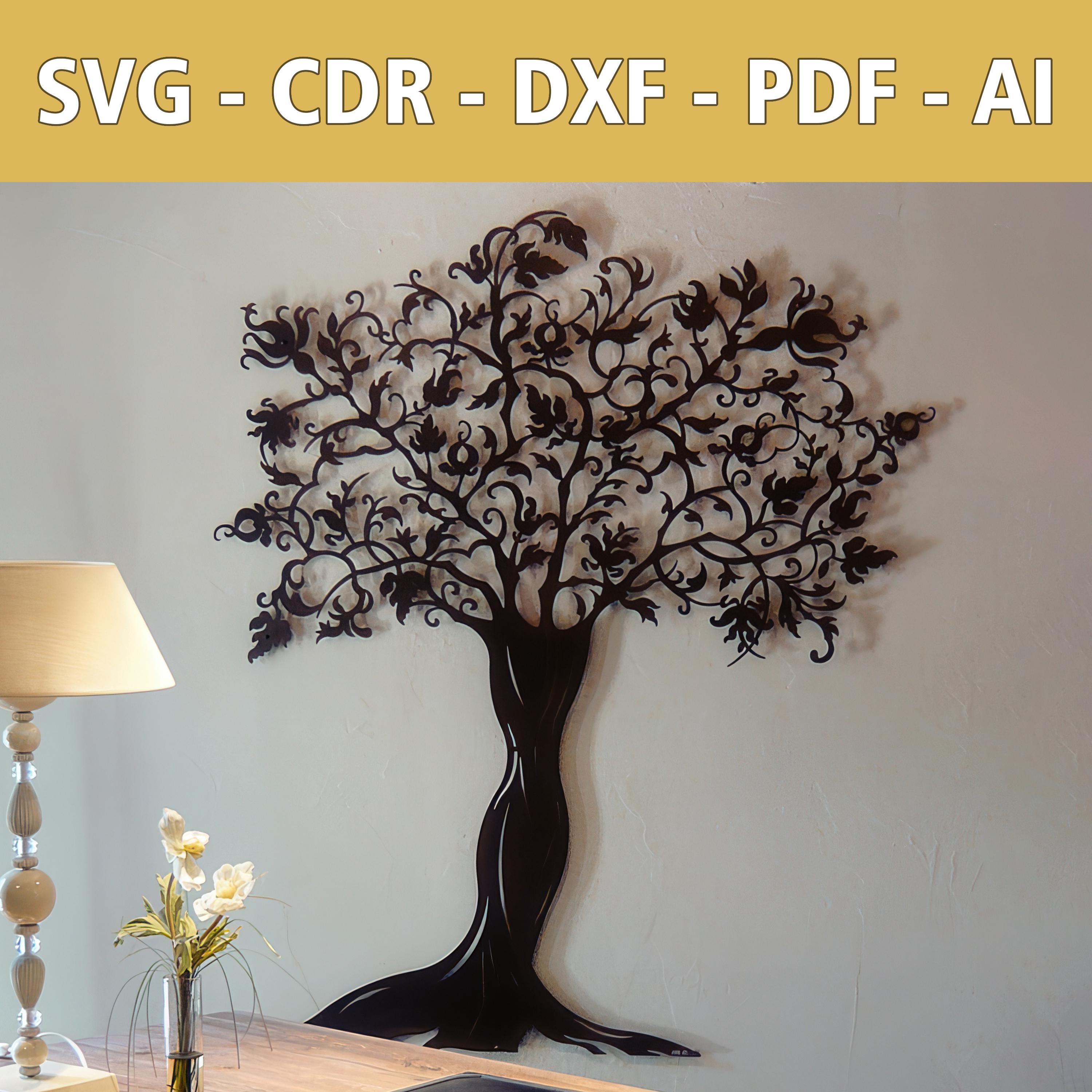 Enchanting Laser File Filigree Tree - SVG, CDR and More - Wall ...