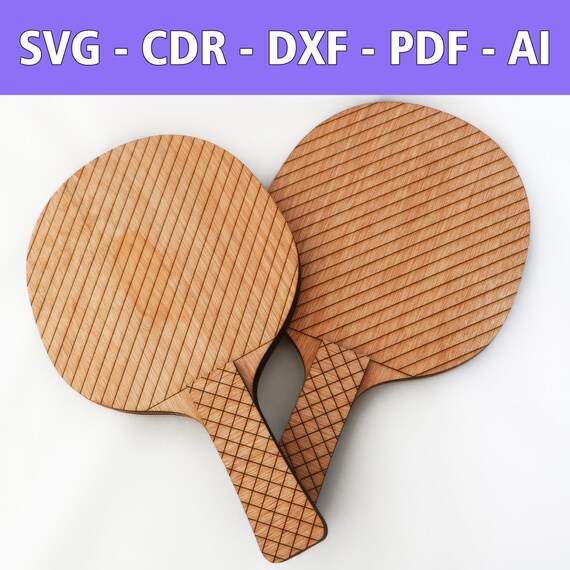 Laserdatei Table-Tennis-Racket - SVG, CDR und mehr - Perfekt für kreative DIY Projekte