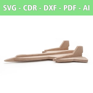 Lockheed SR-71 Blackbird Laser File - SVG, CDR y más - Perfecto para entusiastas y aficionados