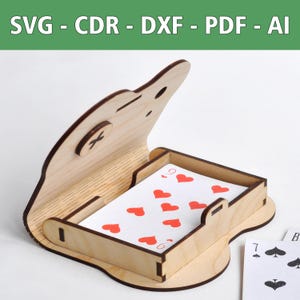 Creatieve laserbestand visitekaartjes opbergdoos - SVG, CDR en meer - Uniek vergrendelingsmechanisme