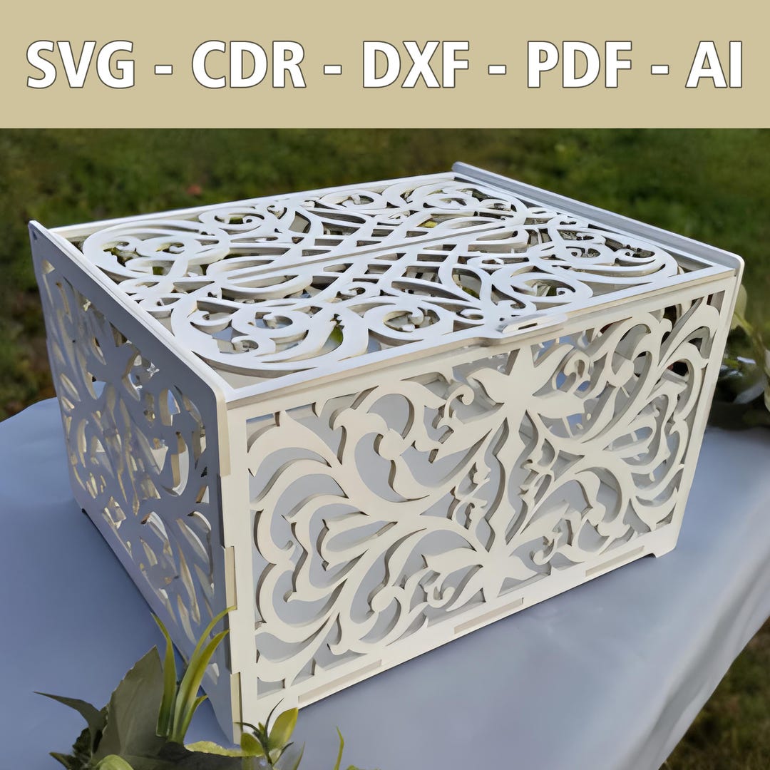 Elegant Wedding Letterbox Laser File 4 Mm - CDR, SVG Format and More ...