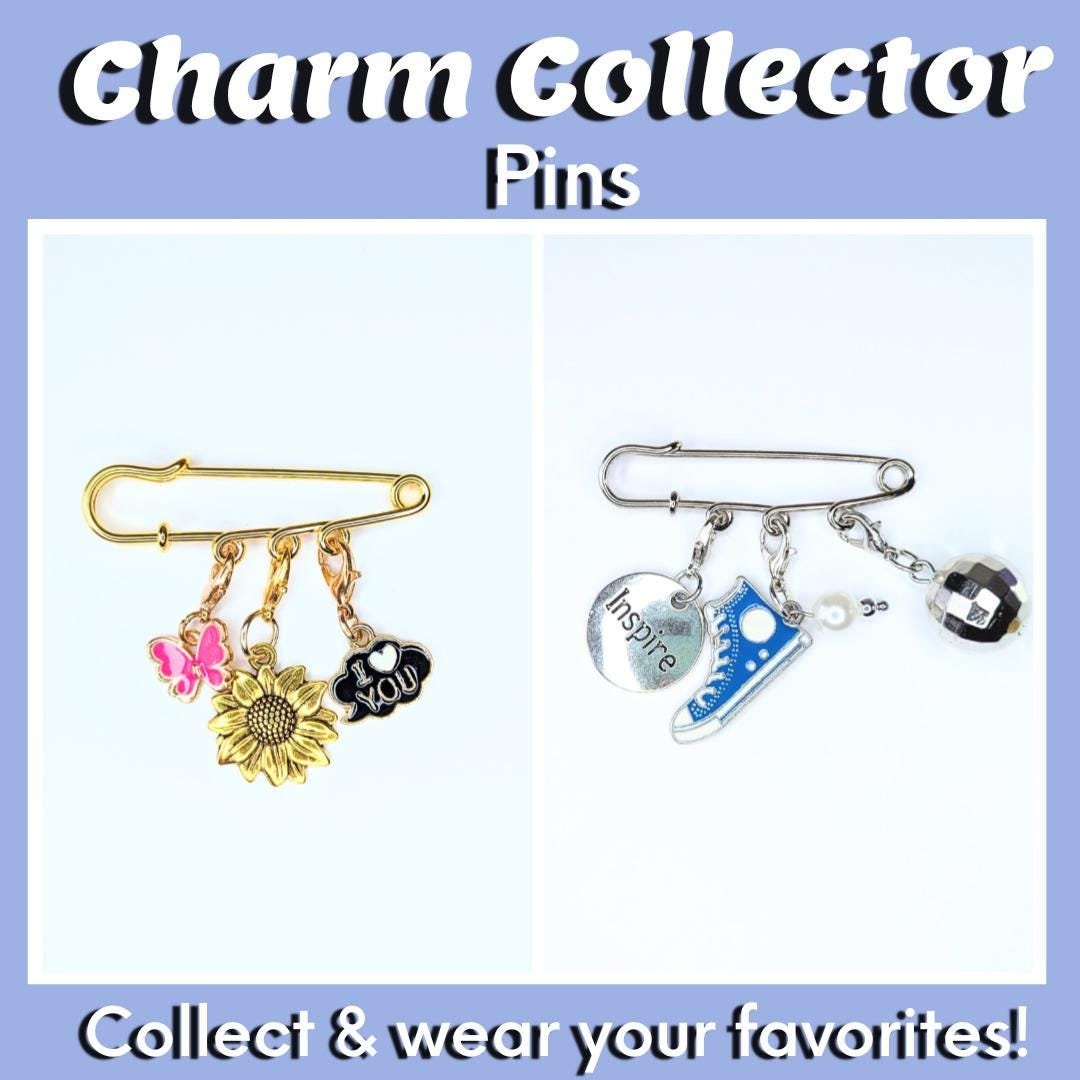 3-charm Collectors Pin: (gold & Silver Options Available) - Etsy