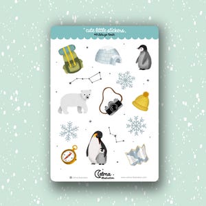 Planche de stickers monde polaire "Let's go North"