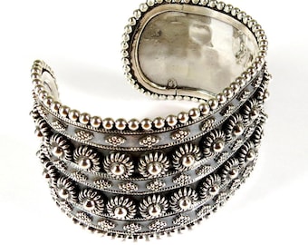 925 Sterling Silber Armreif, Vintage Silber Armband, handgemachtes verstellbares Armband, stapelbarer Silber Armreif, Boho Handgelenk Manschette, Geschenke