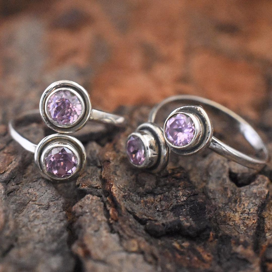 925 Sterling Silver Toe Rings, Vibrant Hand Made Designs, Bohemian Foot ...