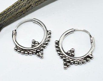 Örhängen i balinesiskt design - silver 925, örhängen i sterlingsilver, handgjorda bohemiska smycken, silversmycken, present till henne