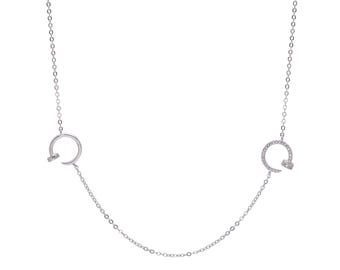 Elegant halsband i sterlingsilver, minimalistiskt förgyllt hänge, vardagssmycke, brudtärna, födelsedag eller lager-på-lager-halsband