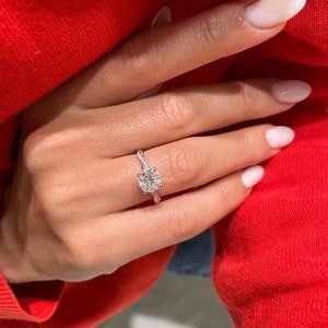 1.80 Ct Lab Grown Diamond Engagement Ring, Round Cut, IGI Certified, 14K 18K Solid Gold, Solitaire Ring, Bridal Ring, Handmade Jewelry