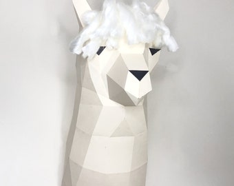 lama Kit for you to make this cute 3d papercraft. DIY kit included cardstock template, hair and instructions provided