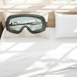 Bed Pillow case matching the perfect ski dream set duvet