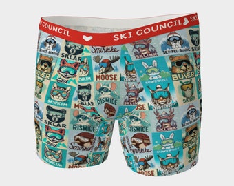Boxers Ski council is sporting our funny animals wearing Ski Goggles unique Ski Lover Gift