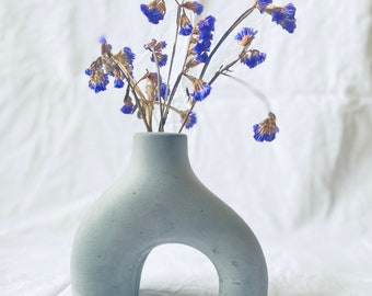 Cement plaster abstract modern vase.