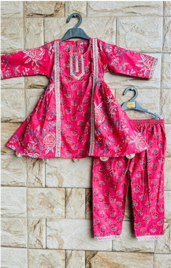 Indian Salwar Suit/ Cotton Sharara Kurta Set/ Toddler Indian Baby