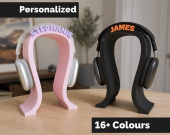 Headphone Stand Personalized Gamer Gift for Teen Husband Gift DJ Office Desk Organizer - Custom Gifts for Men & Women