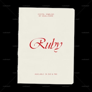Ruby Jennie Blackpink Clipart – Ruby Album Art, Kpop Fan Digital Download, Deadline Tour Merch, Blackpink SVG