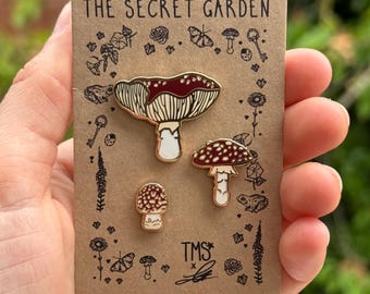 Fly Agaric Trio - Enamel Pins