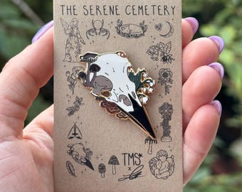 Crow Skull - Enamel Pin