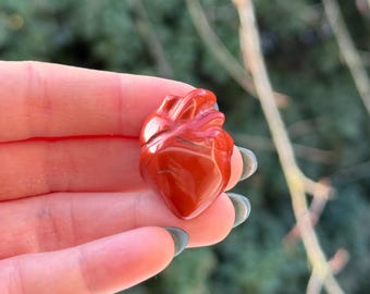 Red Jasper Heart - Gemstone Carving