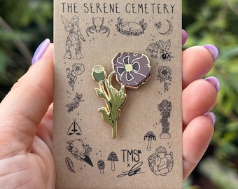 Opium Poppy - Enamel Pin