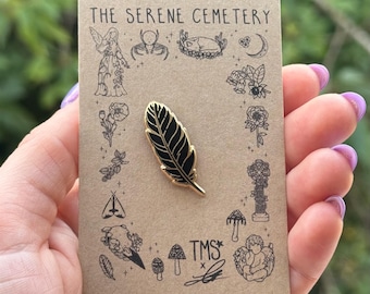 Crow Feather - Enamel Pin *Pre-order*