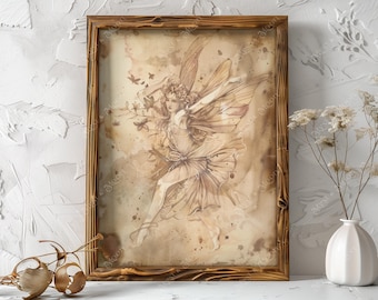 Aeliryn Fairy Watercolor Sketch - Watercolor Digital Print, Digital Download, Hangable Wall Art