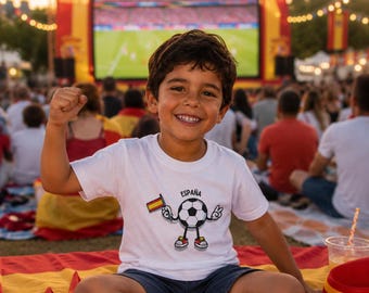 Spain / España Football T-Shirt for Kids | 2026 World Cup Fan Shirt for Boys & Girls | Football Gift for Little Fans